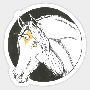 Ghostly Unicorn Sticker